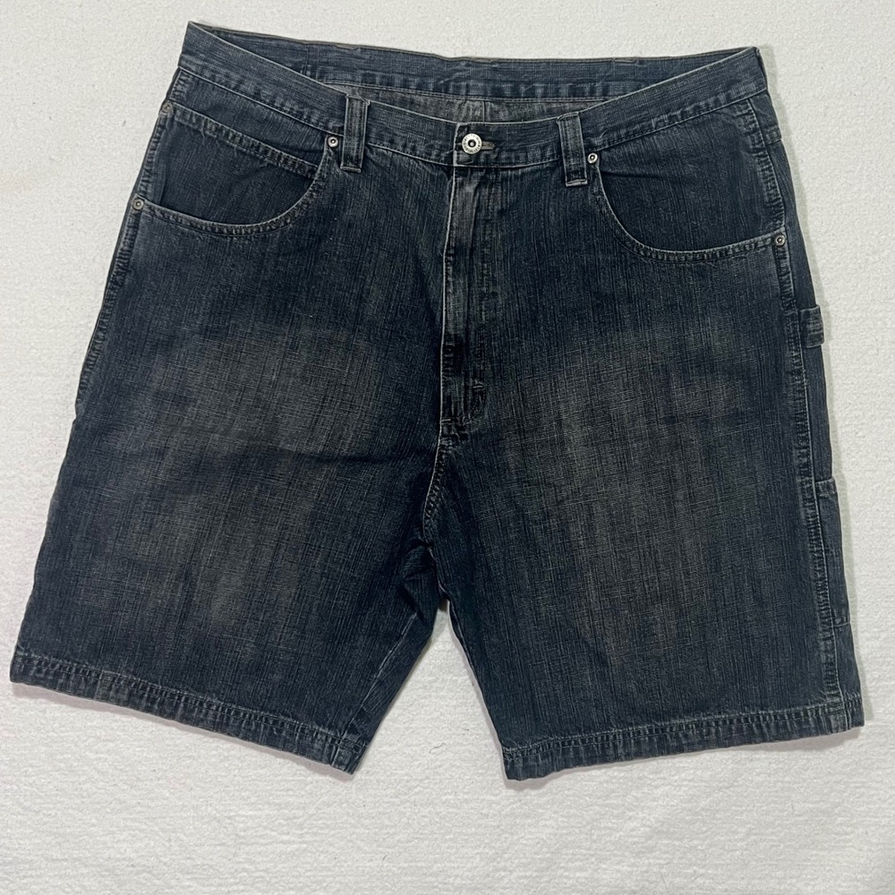 Wrangler Originals Mens 38 Carpenter Denim Shorts Dark Wash MJMH32484